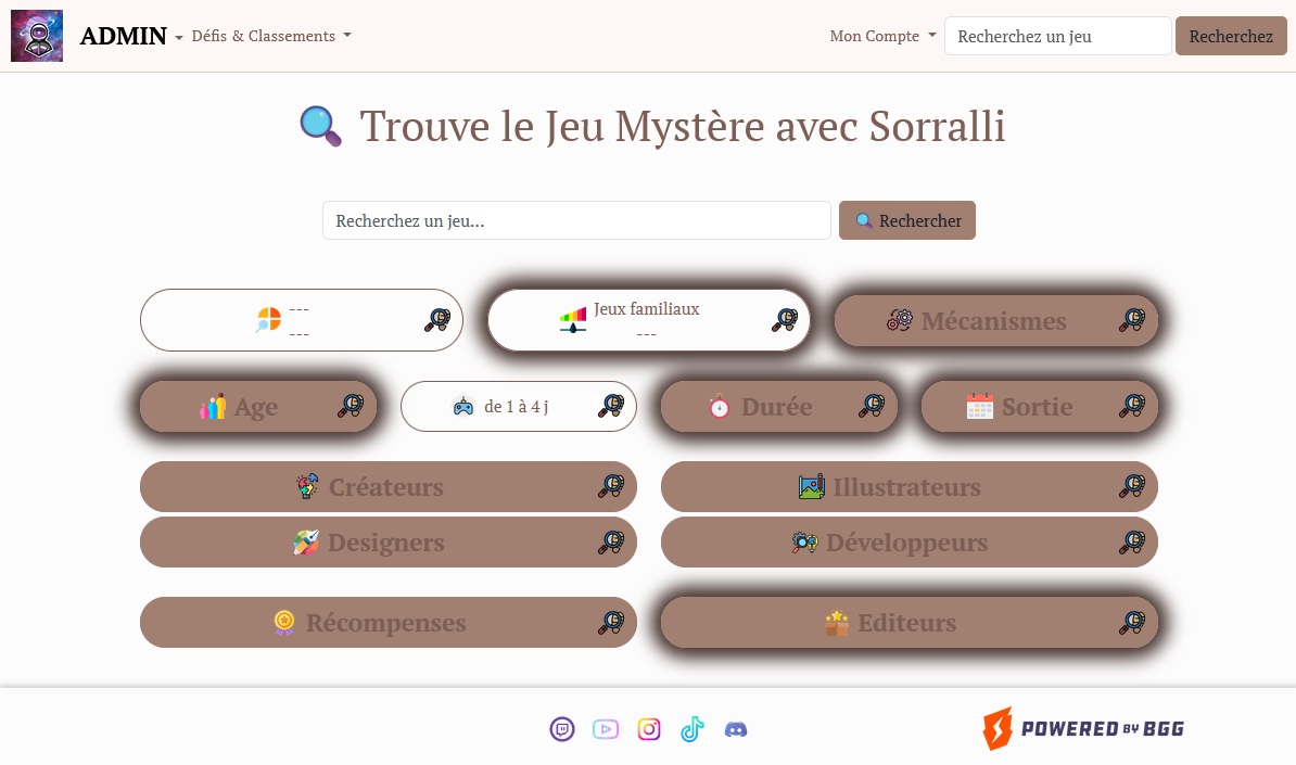 Jeu mystère en cours